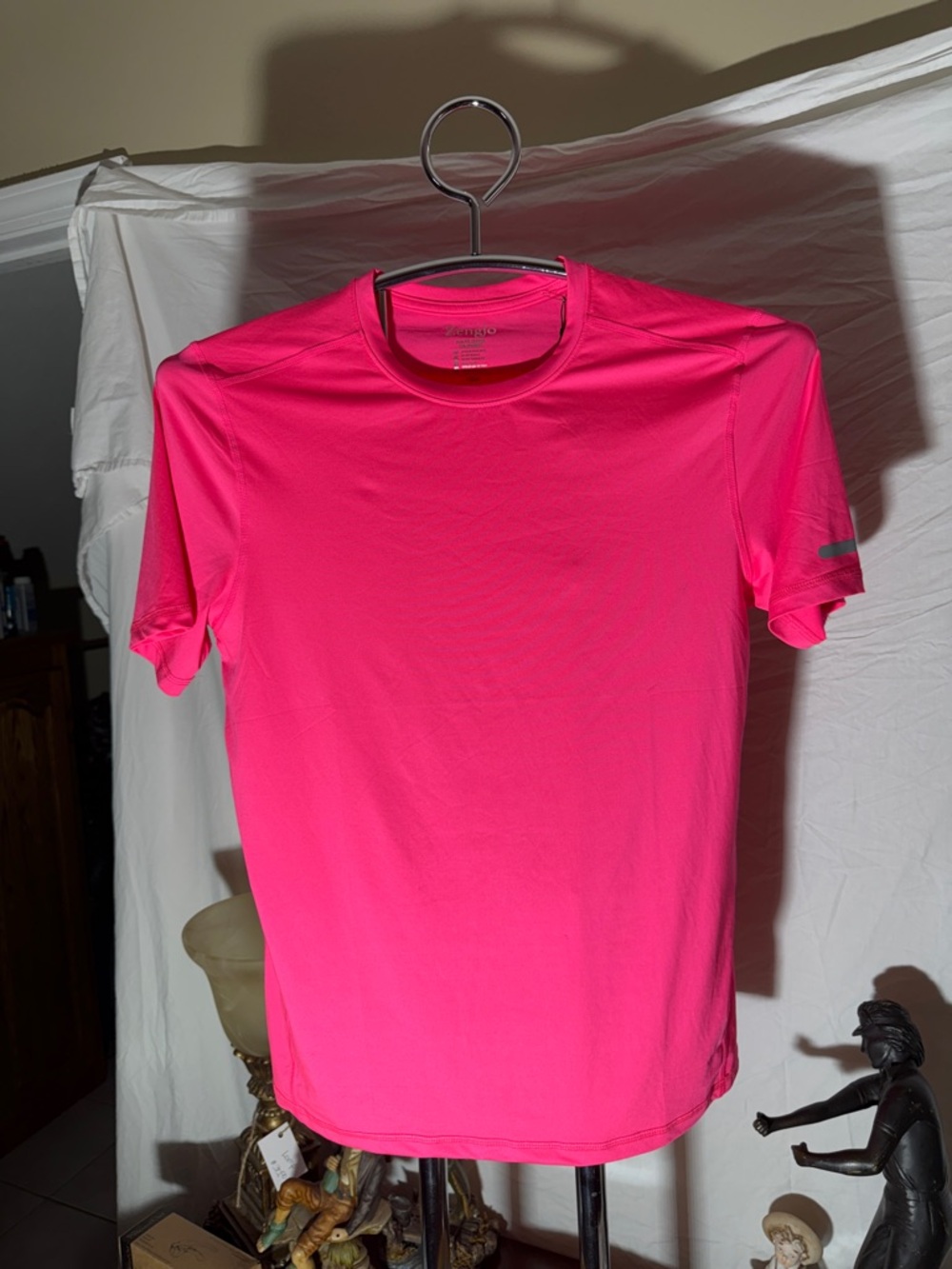 Men's Short Sleeve Performance Tee in Neon Pink